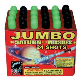 SHOGUN JUMBO 24 SHOT SATURN MISSILE- CASE 30/1: Dapkus Fireworks